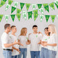 Tatuo 5 Pcs 49 ft Mental Health Awareness Decoration Green Ribbon Pennant Banner Mental Health Triangle Flag Banner Pre-Assemble