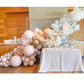 Boho Balloons Garland Arch Kit - 128Pcs Double Stuffed 18/12/10/5 Inch Double Garland Kit Layer Matte White Cream Peach Pink Bal