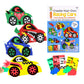 Vkpi 4 Pieces Eva Foam Art Crafts Gift Kit, Creative Make Your Own Racing Cars, Cartoon Paper Craft Projects For Kids Ages 4+ To