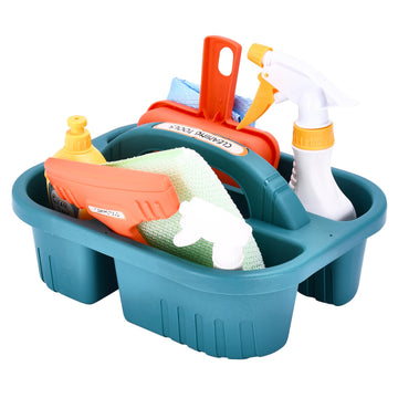 Kidzlane Kids Cleaning Toy Set Of 8 - Toddler Cleaning Set - Green Durable Plastic, Ideal For Pretend Play & Teaching Responsibi