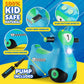 Waddle Bouncy Hopper Inflatable Hopping Animal Scooter, Indoors And Outdoor Toy For Toddlers And Kids, Pump Included, Boys And Girls Ages 2 Years And Up (Blue Zoomer)