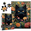 Vintage Cat Puzzles For Adults 1000 Pieces And Up, Pickforu Flower Jigsaw Puzzles Collection Animal And Plant, Retro Kitty Puzzle For Cat Lovers