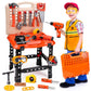 Toddler Tools Workbench Pretend Play Toys for Kids 3 4 5+Year Old with Realistic Electric Drill Boys Girls Age 2-4 Tool Set Lear