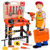 Toddler Tools Workbench Pretend Play Toys for Kids 3 4 5+Year Old with Realistic Electric Drill Boys Girls Age 2-4 Tool Set Lear