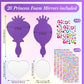 Geetery 20 Pcs Unbreakable Kids Mirror DIY Decorate Your Own Princess Mirror Mermaid Princess Foam Small Crafts for Princess Par