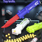 Retractable Plastic cutting edge cutting tool Retractable Toy Dagger Ideal for Halloween Cosplay Safe Trick Toy for Fun green