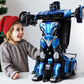 V991 Transform Remote Control Car, 1:10 Big Size, 2 Rechargeable Batteries for 70Min, 2.4GHz Gesture Sensing, One-Key Deformatio