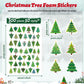 JULBEAR Christmas Tree Foam Stickers, 300 Pcs Bulk Self-Adhesive Christmas Tree Stickers for Arts Crafts Winter Christmas Xmas T