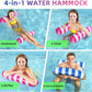 Juxiao 5 Pack Upgrated Xl Water Pool Floats, 4-In-1 (Hammock, Saddle, Lounge Chair, Drifter) Multi-Purpose Water Pool Float, Non-Stick Pvc Material