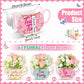 Yinder 6 Pcs Tea Party Decorations Princess Party Flower Boxes Centerpiece Floral Teapot Centerpiece for Floral Tea Themed Birth