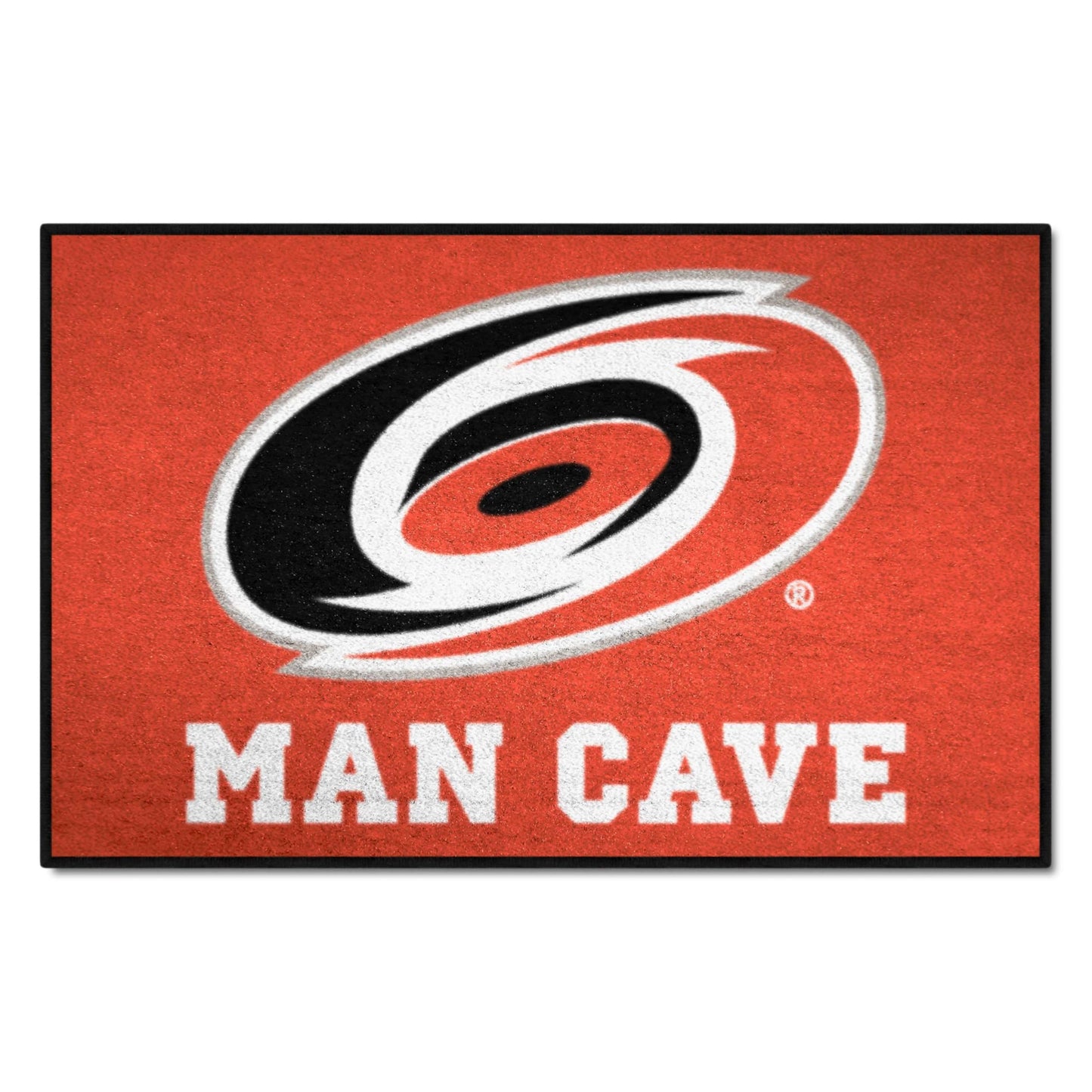 FANMATS 14406 Carolina Hurricanes Man Cave Starter Mat Accent Rug - 19in. x 30in. | Sports Fan Home Decor Rug and Tailgating Mat
