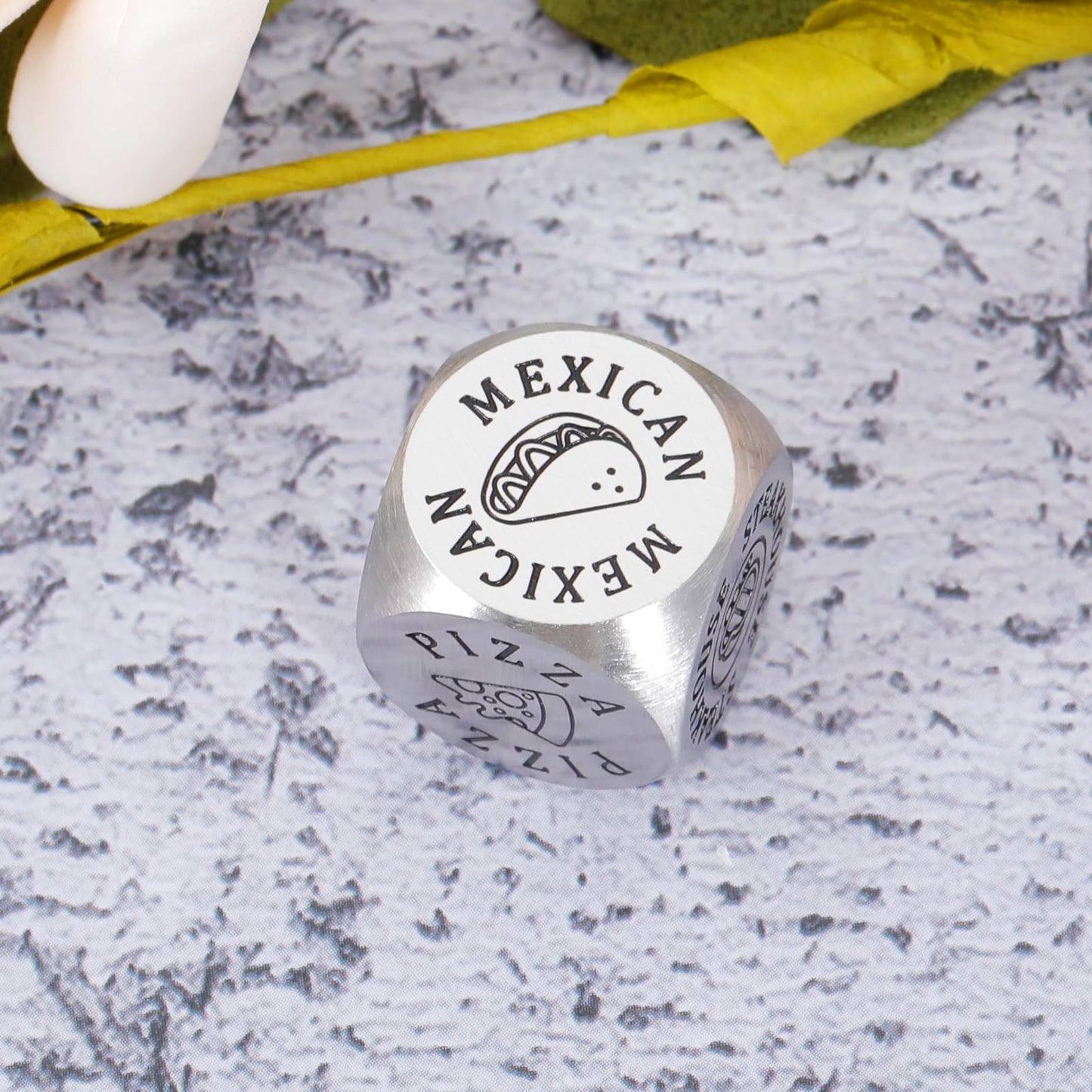 Date Night Gifts for Couples 11th Anniversary Steel Birthday Gifts for Wife Husband Girlfriend Boyfriend Food Decision Dice Chri