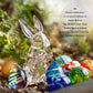 Hdcrystalgifts 3.5Inch Crystal Rabbit Bunny Figurine Collectibles Spring Easter Decoration Glass Art Animal Paperweight Ornament