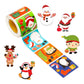 Haooryx 300PCS Christmas Make A Face Stickers Scene Roll Make Your Own Santa Snowman Face Sticker Craft Mix and Match DIY Sticke