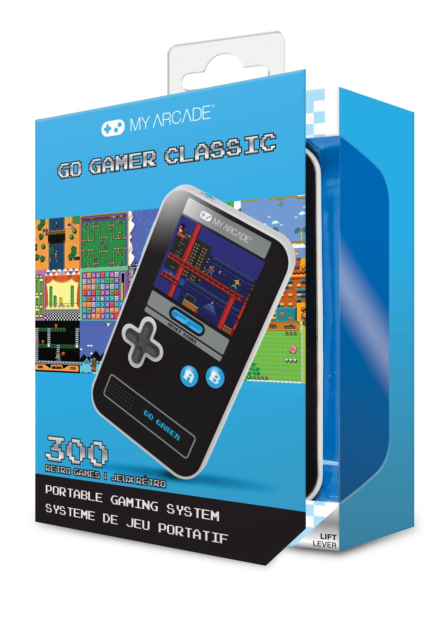 My Arcade Go Gamer Classic-Blue: Portable Electronic Game Console with 300 Games, Full Color 2.5'' Screen- Fun for The Entire Fa