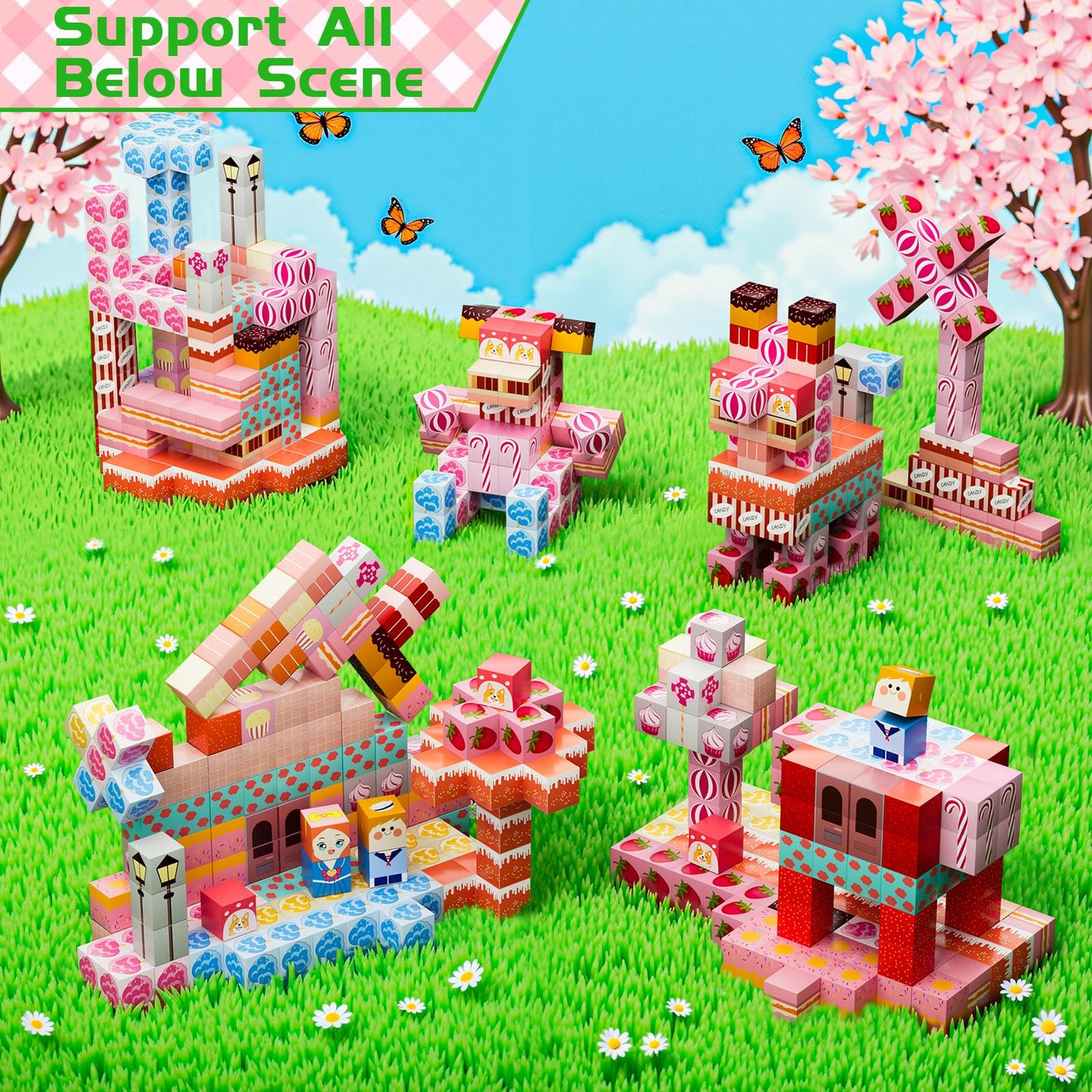 Juangu Magnetic Building Cubes For Kids, 162Pcs Stem Educational Toys, Magnetic Blocks Set For Ages 3-12, Creative Construction