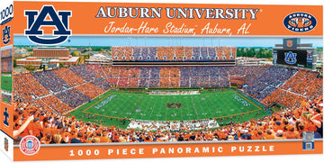 MasterPieces - 1000 Piece Jigsaw Puzzle  NCAA Auburn Tigers  Panoramic Football Stadium View  Fun for mature-themeds and Family  13x39