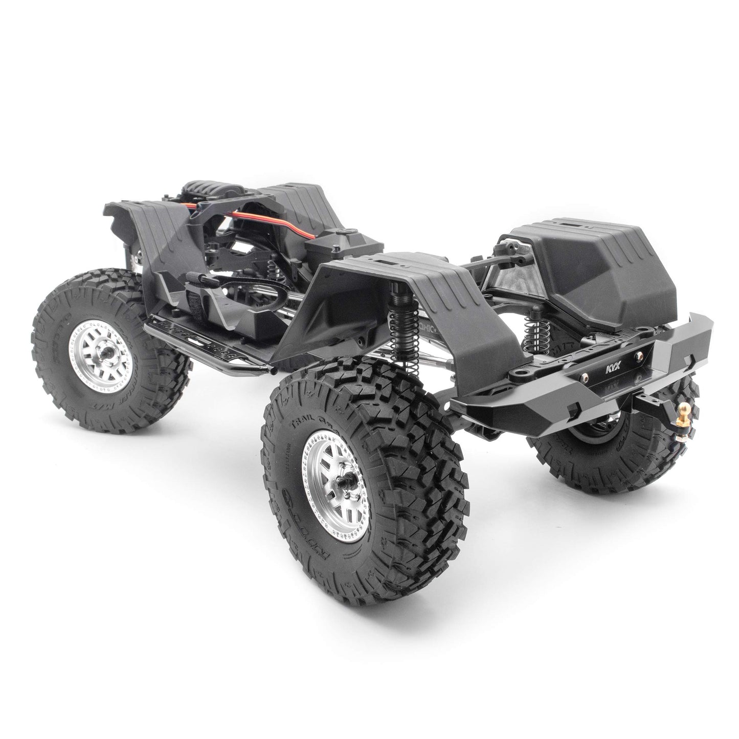 KYX Racing Alloy Rear Bumper w/LED Lights Upgrades Parts Accessories for 1/10 RC Crawler Car Axial SCX10 III AXI03007 SCX10.3