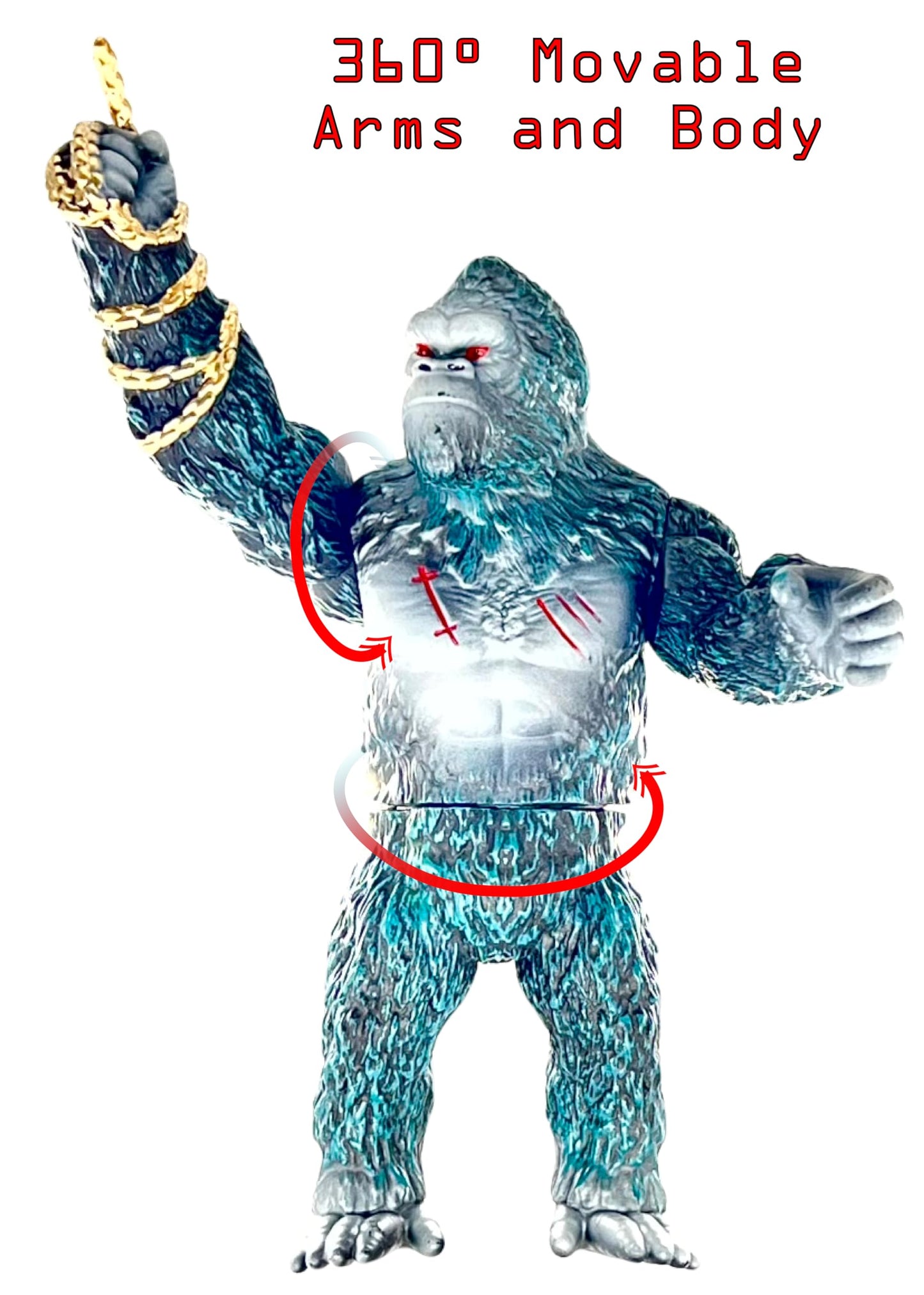 Twcare King Kong Vs Godzilla Action Figure Fight Mode Gorilla Ape Solid Wild Movie Series, Travel Bag