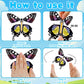 Sanyiyiba 12 Pcs Flying Butterfly Toy Magic White Painting Butterflies Wind Up Butterflies Toys Painted Craft Card Set Gift For
