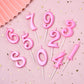 PHD CAKE 10-Count 0-9 Pink Number Birthday Candles, Number One Birthday, Pink Number Candles, Party Celebration, Baby Showers