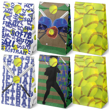 Outego 24 Softball Party Favor Bags With Stickers Softball Goodie Bags Softball Party Favors For Kids Softball Birthday Party Supplies