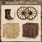 Gameza Western Hay Bales Boxes Decor, Western Cowboy Party Decorations Farm Trunk or Treat Car Hay Bales Wagon Wheel Decorations