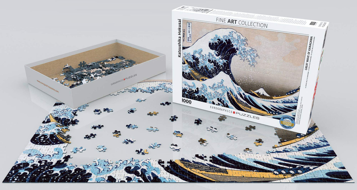 Eurographics Great Wave Kanagawa By Hokusai Puzzle (1000-Piece), (Model: 6000-1545)