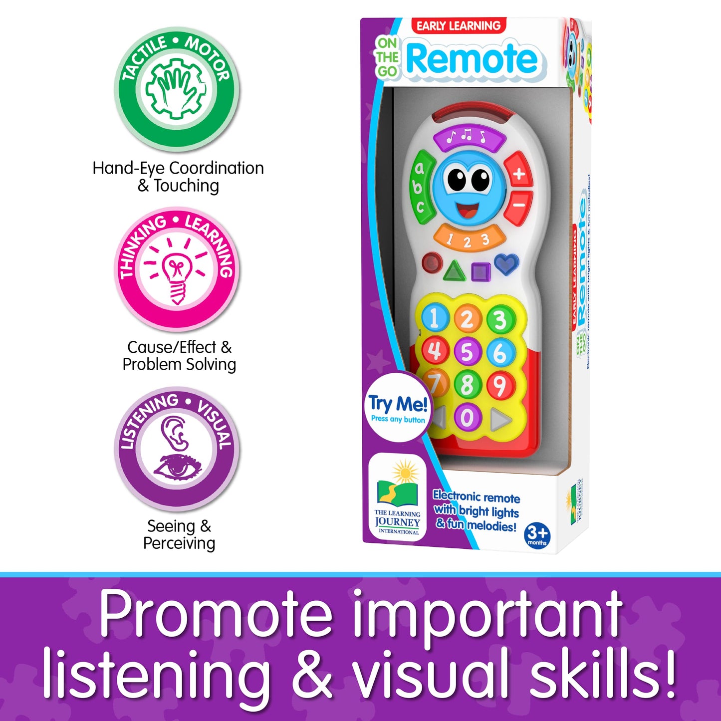 The Learning Journey Early Learning - On The Go Remote - Baby Remote Control Toy - Toddler Toys & Gifts For Boys & Girls Ages 3 Months And Up - Award Winning Toys