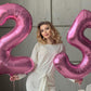 Pink Number 0 Balloon 40 Inch, 0 Balloon Numberfor 10Th 20Th 30Th 40Th 50Th 60Th Birthday Decorations, Pink Party Supplies For M