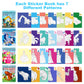 4 Pack Sticker Books For Kids Ages 4-8, Crafts For Kids Ages 4-8 Sticker Paint Books Boys And Girls Birthday Gifts Party Favor, Travel Toys For Toddlers Learning (Princess+Animal+Horse+Vehicle)