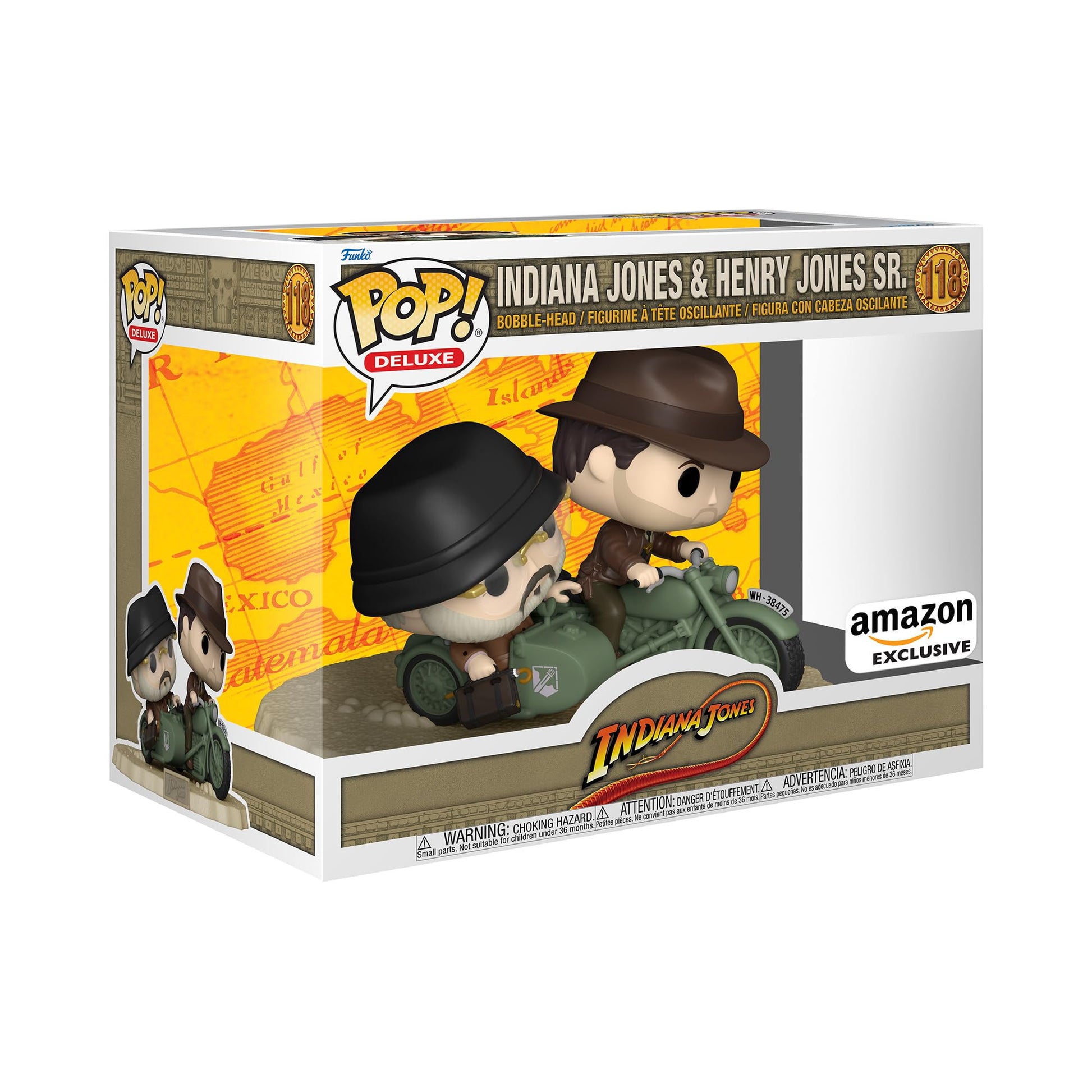 Funko POP! Ride Super Deluxe: Indiana Jones and The Last Crusade - Indiana Jones - Indiana Jones & Henry Jones Sr - Collectable Vinyl Figure - Gift Idea - Official Merchandise - for Kids & mature-themeds