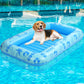 Jellyarch Dog Float For Summer Pool 60'' X 33. 5'' Inflatable Dog Pool Float With Rope And Handle Durable And Foldable Pet Raft