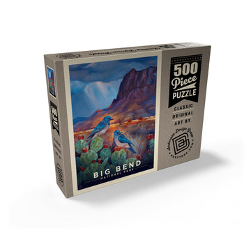 MyPuzzle Big Bend National Park: Birds  Vintage Poster - enhanced 500 Piece Jigsaw Puzzle for mature-themeds