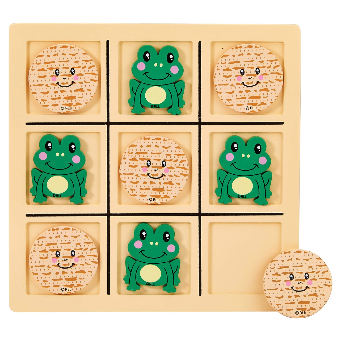 Rite Lite Passover Tic Tac Toad Game | Pesach Seder Tic Tac Toe Educational Plagues Frogs For Kids Game Night Jewish Holiday Par