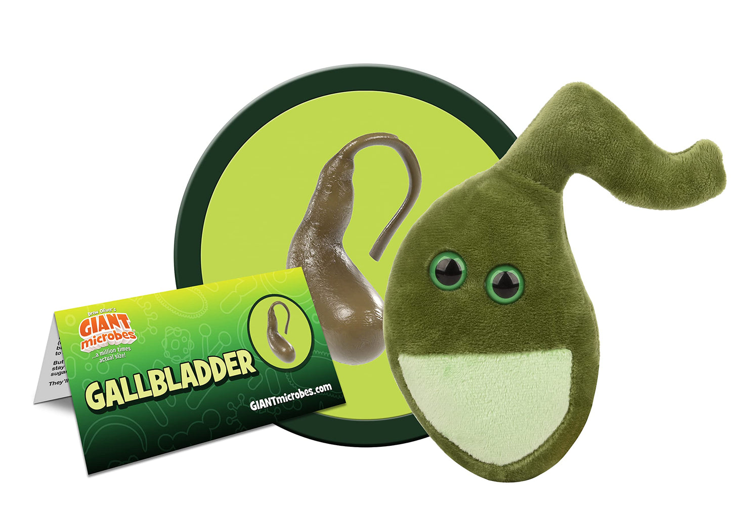 Giantmicrobes Gallbladder Plush,Gallbladder Stuffed Animal, Gallbladder Surgery Gifts, Gallbladder Removal Gift, Gastroenterology Gifts, Get Well Gift