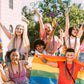 144 PCS Pride Beads Necklace Accessories, Metallic LGBTQ Beads Stuff, Rainbow Necklaces for Gay Lesbian Pride Month Parade Throw