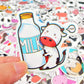 50 Pcs Cow Stickers Pack, Vinyl Waterproof Cute Cartoon Animal Sticker for Kids