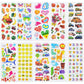24 Sheets(500+) 3D Puffy Stickers For Toddlers Kids, Bulk Preschool Sticker Sheets For Reward, Craft, Scrapbooking Including Ani