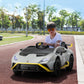 Tobbi Kids Ride On 24V Licensed Lamborghini Sto Electric Car For Kids 3-8 Battery Powered Ride On Toys Lambo Sports Car With Rem