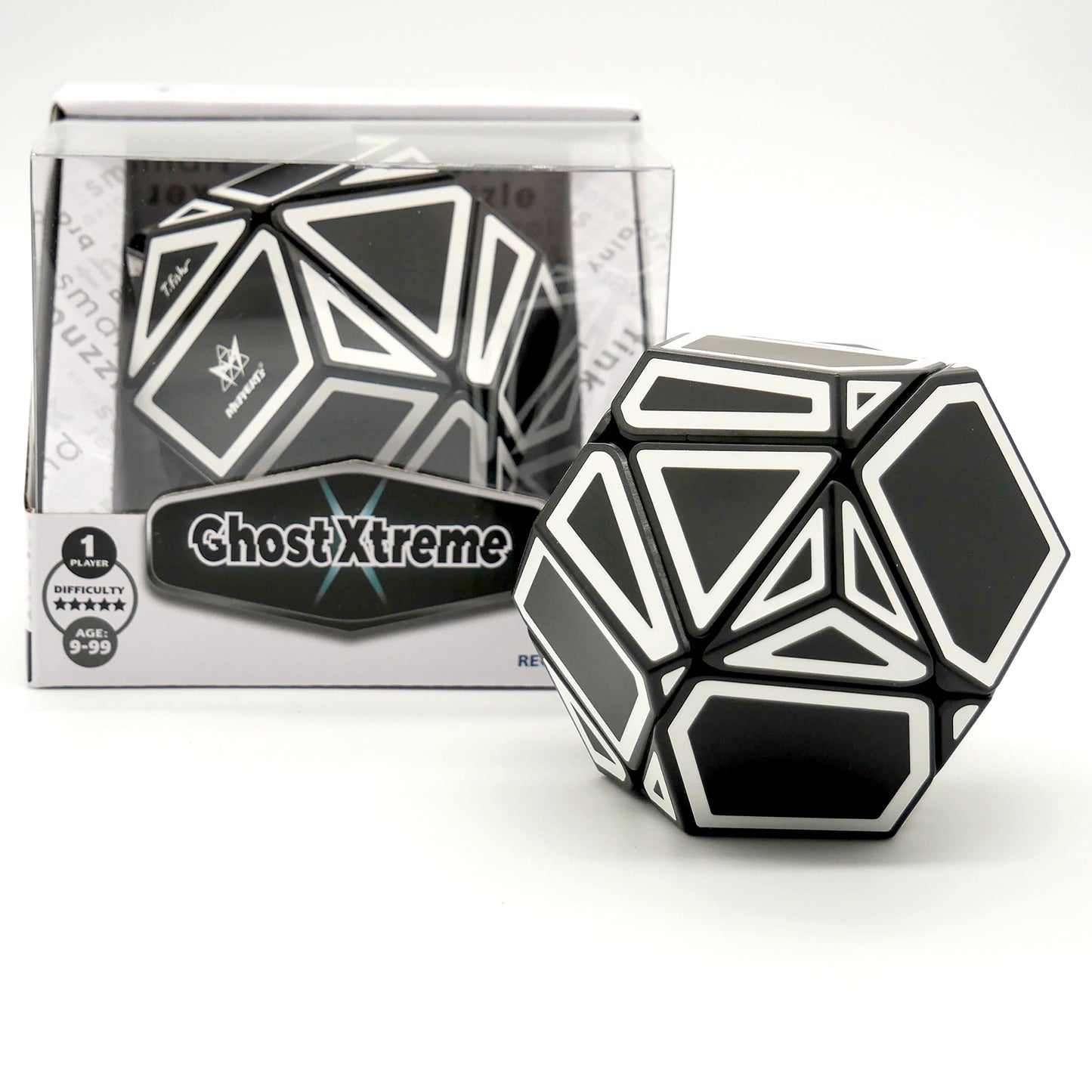 Project Genius Ghost Xtreme 3x3 Speed Cube - Multi-Color Plastic Puzzle for Brain Teasers & One-Player Games - Model M5109