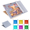 Tektalk Foldable Jigsaw Puzzle Board - Adjustable Stand, Portable Felt Table for 1500 Pieces, Gray, Model WGPTB