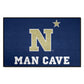 FANMATS 17343 Navy Midshipmen Man Cave Tailgater Rug - 5ft. x 6ft. Sports Fan Area Rug, Home Decor Rug and Tailgating Mat