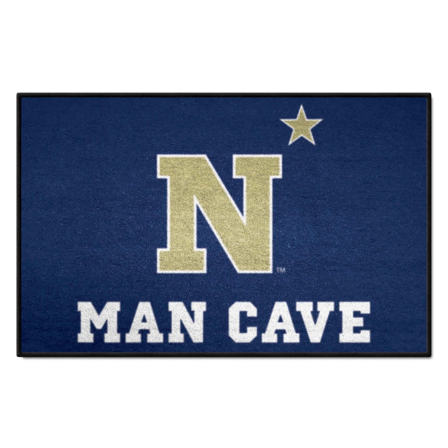 FANMATS 17343 Navy Midshipmen Man Cave Tailgater Rug - 5ft. x 6ft. Sports Fan Area Rug, Home Decor Rug and Tailgating Mat