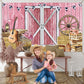 Western Cowgirl Banner Cowgirl Party Decoration Backdrop Pink Western Rustic Wooden House Barn Photography Background For Birthd