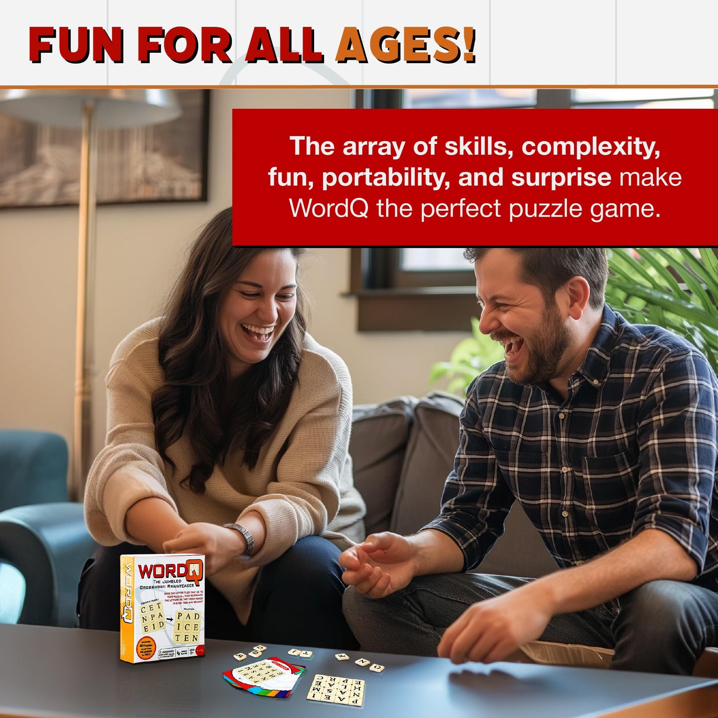Continuum Games Word Q Jumbled Crossword Brainteaser - Cardstock, Model 1501