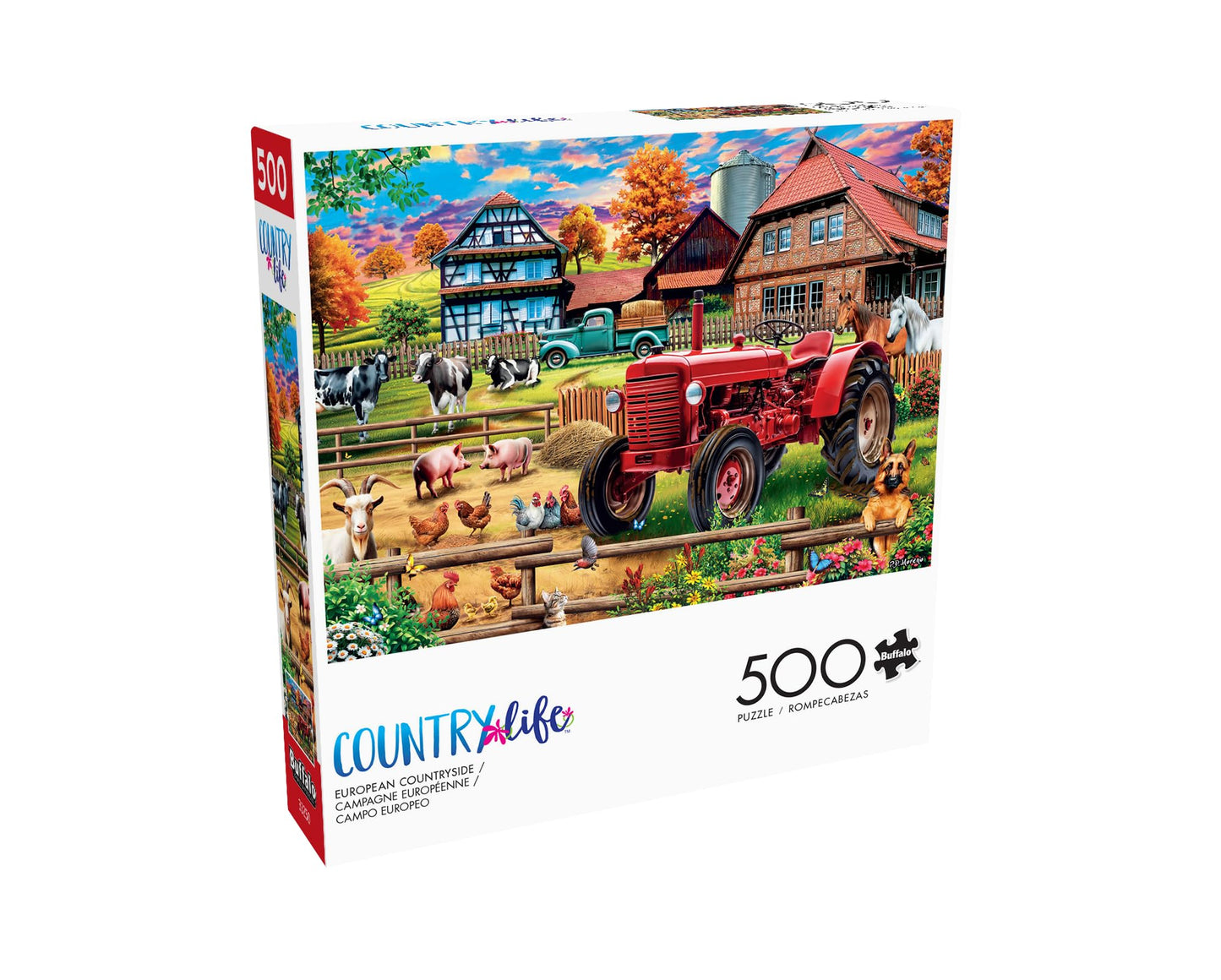 Buffalo Games - Pd Moreno - European Countryside - 500 Piece Jigsaw Puzzle For Adults -Challenging Puzzle Perfect For Game Nights - Finished Size Is 21.25 X 15.00