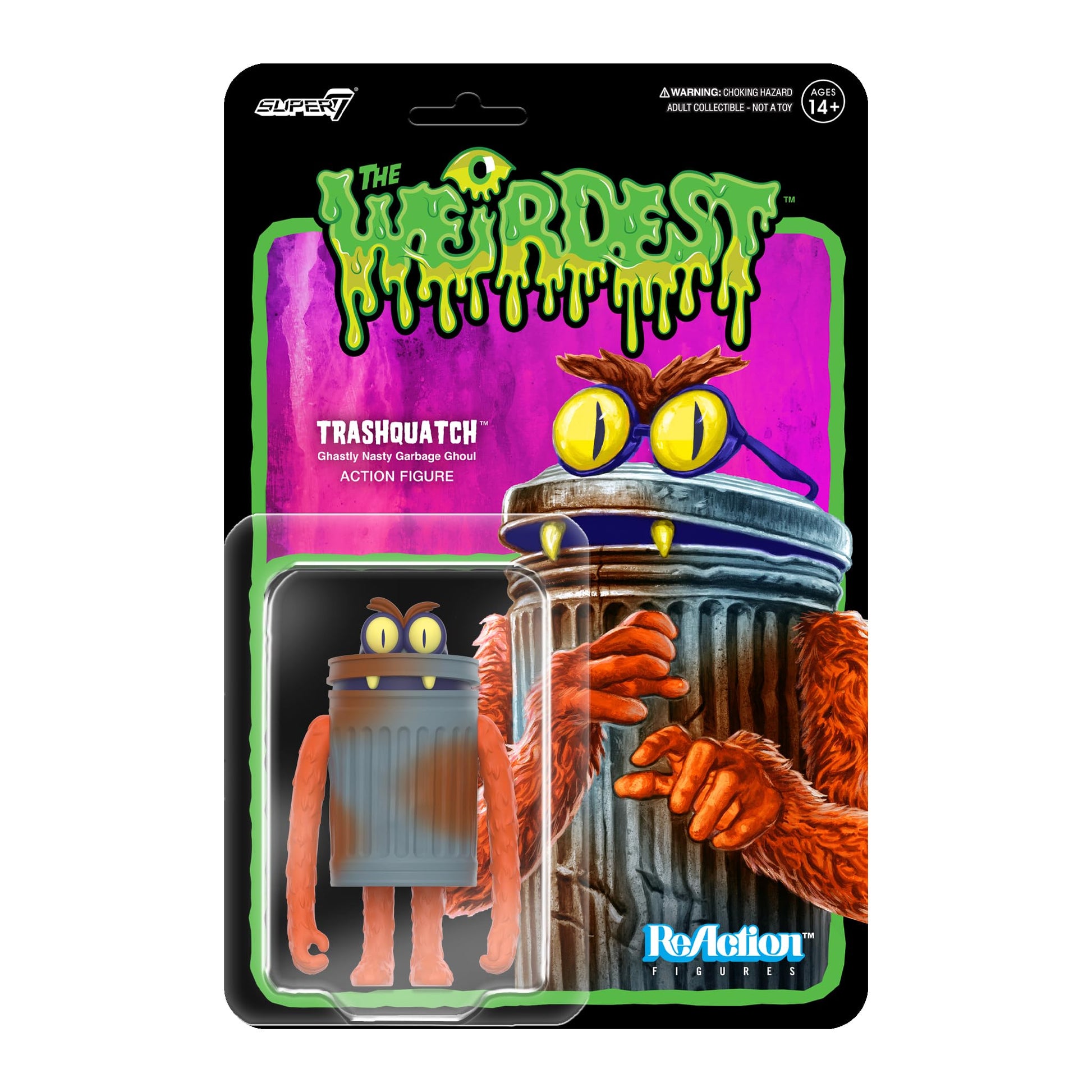 Super7 The Weirdest Trashquatch Rotten Rangers - 3.75 The Weirdest Action Figure Campy Horror Collectibles and Retro Toys