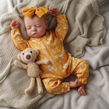 Adfo Lifelike Reborn Baby Dolls, 20 Inch Realistic Newborn Real Life Baby Girl Dolls Soft Full Body Vinyl Girl Baby Dolls With C