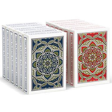 Metsyth 12 Pack Playing Cards Bulk,Plastic Playing Cards Waterproof Poker Size Cards Professional, Jumbo Index Large Print For A